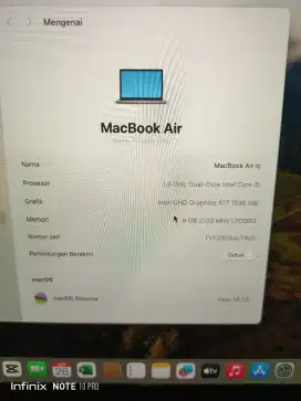 Mac book Air Ram 8/128 SSD ex IboX (2019)