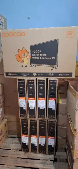 Led tv coocaa smart google tv 32 inc gress grnsi resmi+pasang bracket