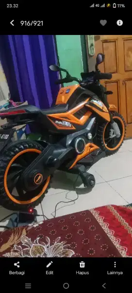 Motor aki anak + kabel carger aki ori