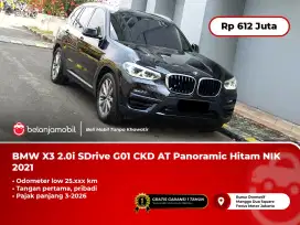 [ LOW KM ] BMW X3 X 3 2.0i G01 SDrive CKD AT Panoramic Hitam 2021/2022