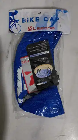 Lasona Bike Cap/Topi Sepeda (Baru - Blue white)
