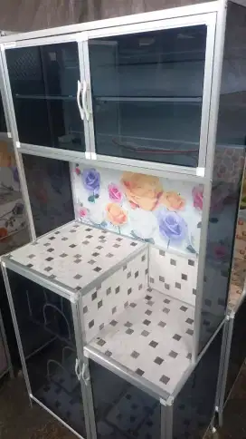 Rak piring 2pintu kaca