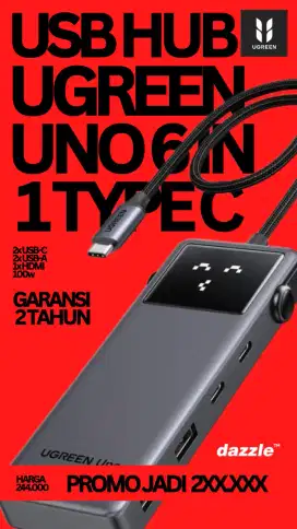 USB HUB UGREEN UNO 6 IN 1 TYPE C HDMI USB A POWER DELIVERY