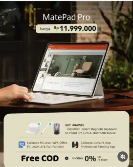 Huawei Matepad Pro 12.2 Garansi Resmi Ram 12/512 Gb