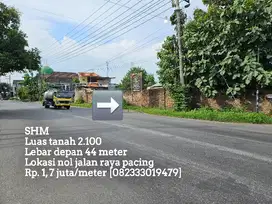 Lahan termurah nol jalan raya pacing mojokerto