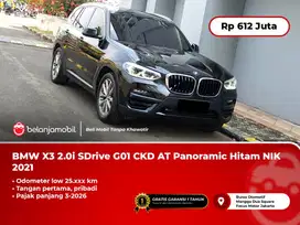 [ LOW KM ] BMW X3 X 3 2.0i G01 SDrive CKD AT Panoramic Hitam 2021/2022