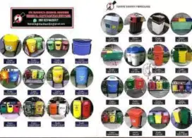 Tempat sampah fiberglass stainless gerobak sampah kontainer sampah
