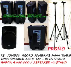 speaker aktif 15 stand microphone
