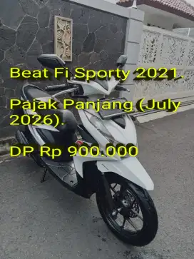 Beat 2021. Pajak Panjang. Mulus. Ori. Standar. Ban OK. Cash/Kredit/TT