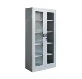 SELMA SIMO LEMARI ARSIP KANTOR METAL 2 PINTU KACA - HIJAU/PUTIH
