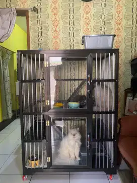 KANDANG KUCING ALUMUNIUM 2 TINGKAT