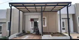 Kanopi alderon single rangka besi hollo