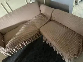 Sofa L dan meja free cover sofa