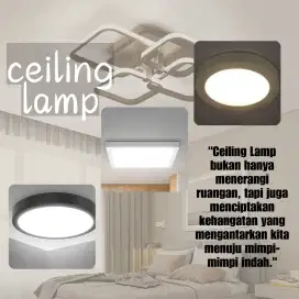 Lampu plafon kotak warna putih