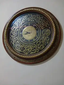 dijual jam dinding kaligrafi jati ukir