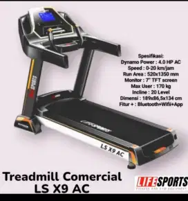 treadmill elektrik ls x9 ac ready stok