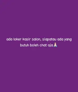 KASIR SALON UNTUK PIK