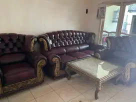 Kursi sofa kayu jati mewah elegan