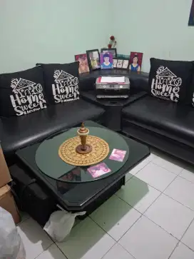 Sofa Sudut  Hitam