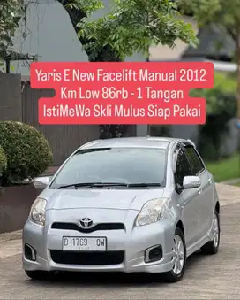 ANTiK KM low 86rb - New Yaris E Manual 2012 pk an 2013 murah bandung