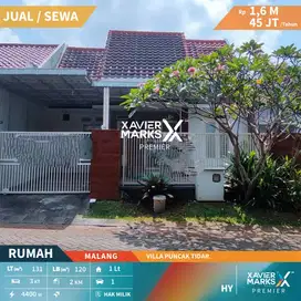 Dijual Rumah Siap Huni Terawat di Villa Puncak Tidar Malang