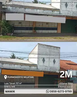 DIJUAL RUMAH DAN TOKO DI TEPI JALAN RAMAI