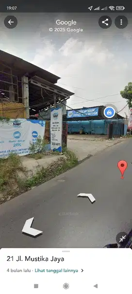 Tanah + bangunan di JLN raya mustika jaya dekat tol grand wisata