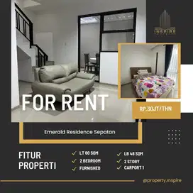 Sewa rumah Emerald Residence Sepatan 2Br siap huni  tangerang