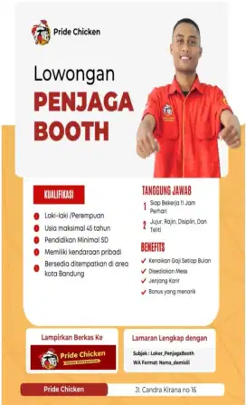 LOKER PENJAGA BOOTH PRIDE CHIKEN
