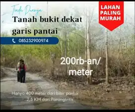 Tanah pategalan murah di bukit sebelah tenggara pantai Parangtritis