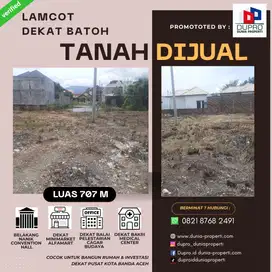 Lamcot Tanah dijual luas 707 m lokasi strategis dkt kantor kajati aceh