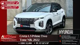 Hyundai Creta 1.5 Prime Two Tone NIK 2022 Akhir White On Black