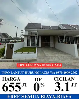 Jual rumah baru siap huni tipe cendana hook lokasi java residence 2