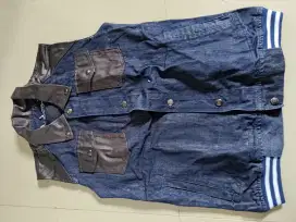 Vest rompi denim ukuran m-l