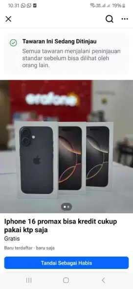 Oppo reno135g bida kredit cukup dengan ktp saja