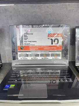 Laptop MSI Thin 15-B12UCX Kredit Tanpa DP