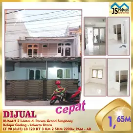 DIJUAL RUMAH 2 Lantai di Perum Grand Simphony Kelapa Gading JakUt - AR