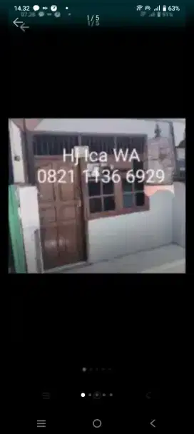 Rumah petakan 3 ruang + dapur wastafel di Goden Pd pinang Jaksel