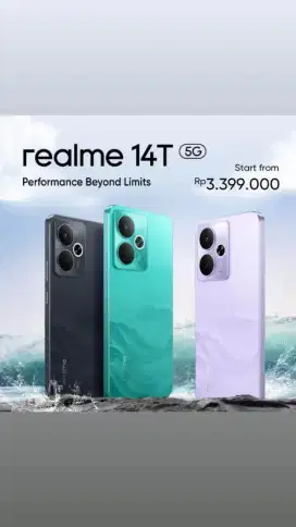 TIPE BARU REALME 14T 5G.BATERAI 6000.KREDIT DAN KTP