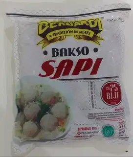 Bernardi Bakso Sapi Besar 340 Gram Isi 25 Pcs
