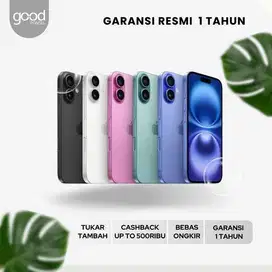 NEW iPhone 16 Plus 128GB 256GB 512GB Garansi Resmi iBox TAM GDN