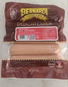 Bernardi Delicatessen Beef Bratwurst 310 Gram Isi 5 Harga Cuci Gudang