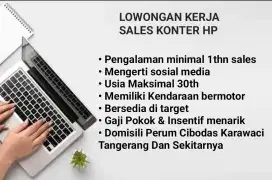 Dibutuhkan Sales Konter Hp Berpengalaman