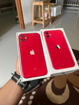 Iphone 11 64gb red ibox lengkap no minus