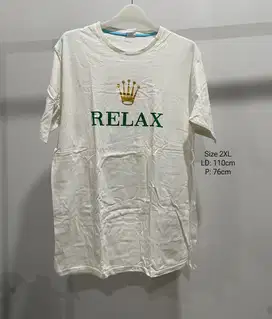 Kaos putih relax xxl