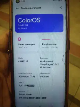 OPPO A74 6/128 GB mantap