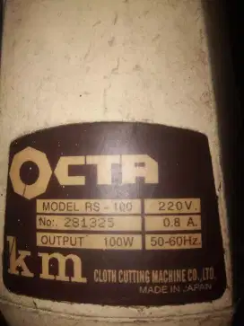 Jual mesin potong kain mrk. Octa
