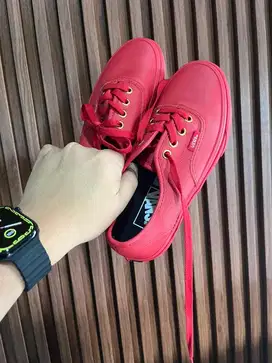 Vans Authentic Leather Full Red original resmi Navya Indonesia