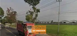 Tanah Area Industri LD 106 mtr, dekat Gerbang Tol CARUBAN, Cantik