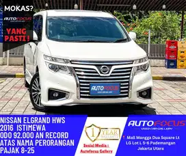 Nissan Elgrand HWS 2.5 AT Putih metalik 2016 mobil eks artis